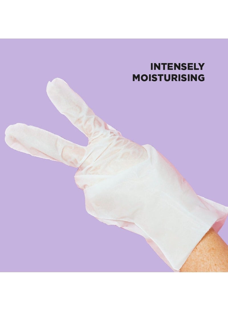 سكين ريبابلك قناع إصلاح اليدين (زوج واحد) - قفازات مرطبة بالكولاجين وزبدة الشيا وفيتامين E، تُنعم البشرة الجافة والخشنة، تُقلل من بقع الشيخوخة والتجاعيد والالتهابات، تركيبة مضادة للشيخوخة وقابلة للتحلل الحيوي. - Image 2